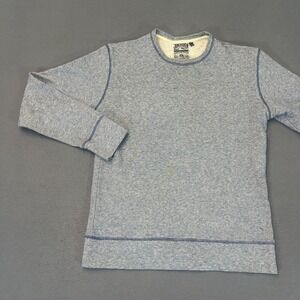 Jungmaven Sweatshirt Womens Sm Blue Gray  Hemp USA Heather Pattern 2 Tone Fleece